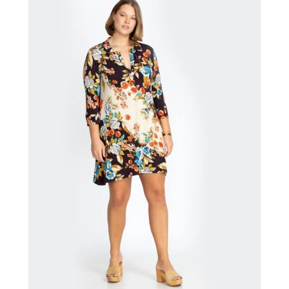Johnny Was Emma Rose Polo Tunic Dress Floral Size XXL - Picture 1 of 6